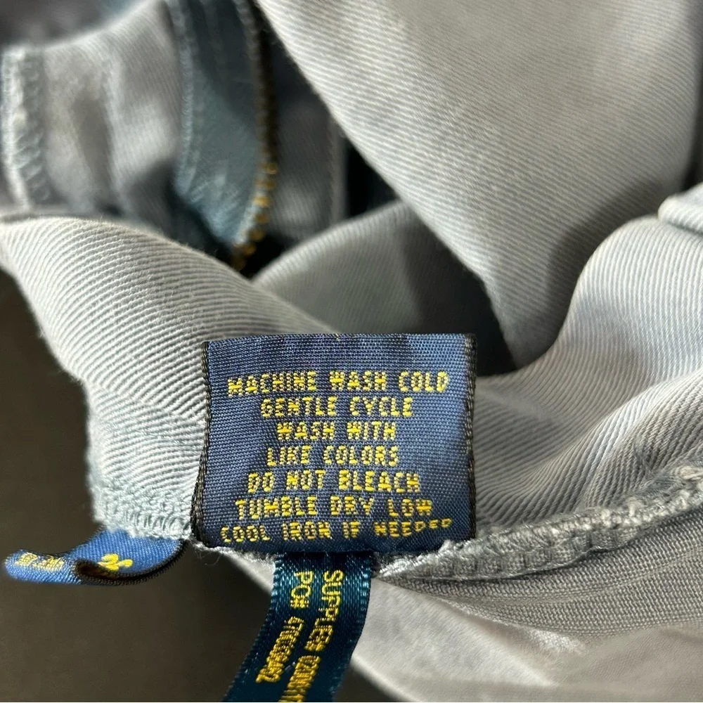 POLO Ralph Lauren Men's Cotton Flat Front Shorts Classic Fit Blue/Gray Size 36